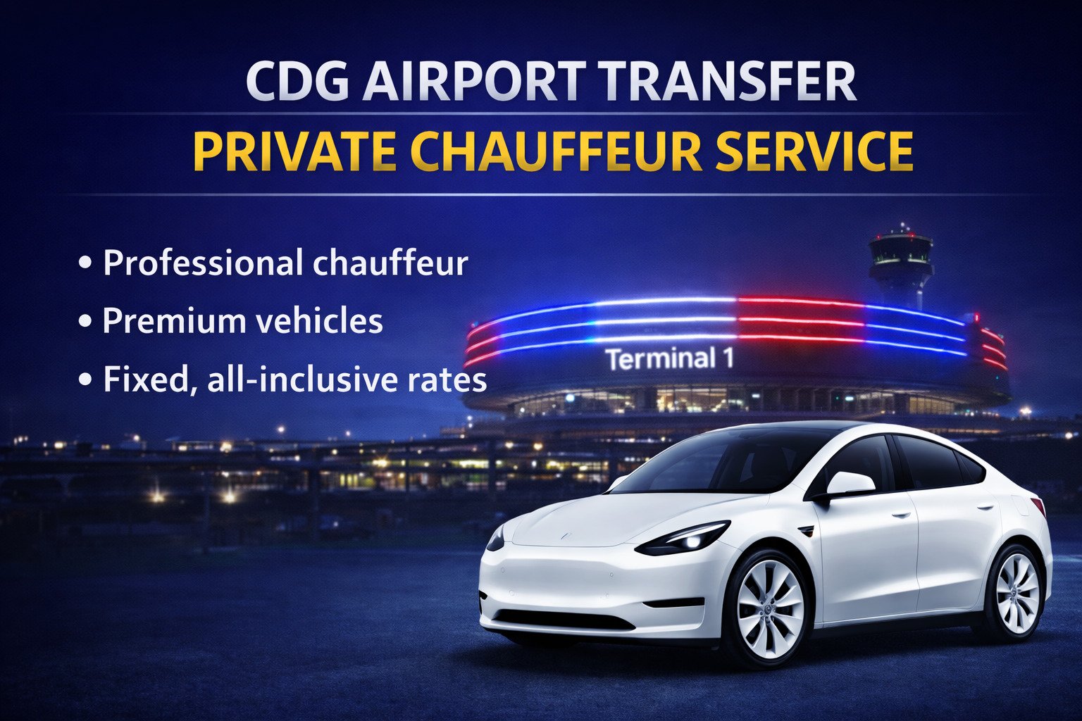 CDG Airport private chauffeur transfer service